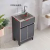 Gabinete de fregadero de acero inoxidable Gabinete de balcón Fregadero de lavandería integrado Lavavajillas Gabinete de piso de cocina Apartamento pequeño Gabinete de baño para el hogar