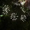 Novos pisca-piscas solares de estrela explodindo com fio de cobre para iluminação de jardim e pátio, luzes de atmosfera festiva, luzes de Natal