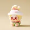 Lindo Conejo de Peluche con Forma de Frijol Sentado y Usando Sombrero Adorno Mini de Escritorio de Moda Caja Ciega Bolsita Ciega Accesorios Venta al por Mayor