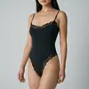 Body modelador sexy de renda europeu e americano, respirável, com levantamento de glúteos, ajustável para esportes e fitness