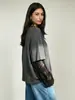 Camiseta de Manga Larga con Retazos de Encaje Falso Estilo Europeo y Americano Otoño 2026 Nuevo Top Holgado