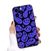 Funda blanda con cara sonriente retorcida para iPhone 15
