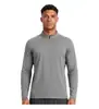 Kusen Masculino Meia-Zip com Gola Alta Manga Longa Escovado Alta Elasticidade Quente Respirável para Corrida ao Ar Livre Fitness Esportes T