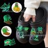 Nuevos dijes luminosos para zapatos con temática de animales, hebillas decorativas desmontables de goma suave de PVC, accesorios para DIY