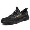 Sapatos de malha masculinos 2024 novos sapatos masculinos ocos respiráveis de verão slip-on sola macia costura leve slip-on sapatos casuais