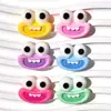 Accesorios divertidos de resina con boca y ojos para cajas de almacenamiento DIY, fundas de teléfono, pegatinas para vasos de agua, pasadores y coleteros