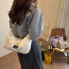 Bolsa de Lona tipo Dumpling para Viajes, Estilo Japonés, Sencilla, Casual, Versátil, Nuevo Verano 2026, con Alto Valor Estético para Estudiantes
