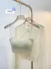 Sujetador Cruzado en la Espalda con Copas Fijas Integradas, Ropa Interior sin Costuras con Tirantes Finos, Camisola Anti-Exposición con Almohadillas en el Pecho