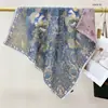 Pañuelo de Cuello Verde Menta Estilo Mambo Retro, Pañuelo Cuadrado con Ambiente de Principios de Primavera, Modelo Nuevo 2026, Accesorio de Bufanda de Alta Gama
