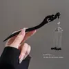 Novo grampo de cabelo estilo vintage 2025, grampo de cabelo de nicho de alta qualidade para meninas, grampo de cabelo de madeira para coques, acessório de cabelo, ornamento de cabeça
