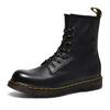 Botas Martin 1460 con Patrón de Lichi para Mujer, Piel de Vaca Suave de Primera Capa Botines de Pareja, Botas de Motocicleta de Cuero Genuino Estilo Británico, Punta Redonda, Casual y Versátil
