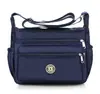 Bolsa de Lona de Grande Capacidade, Leve, Tecido Oxford de Nylon Floral, Bolsa de Ombro Grande, Bolsa Transversal para Mães de Meia-Idade e Idosas