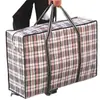 Bolsas de embalaje para almacenamiento, bolsas tejidas, bolsas rojas, blancas y azules, bolsas grandes de embalaje para mudanza, maletas, sacos, bolsillos