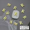 X41 novo dourado 26 letras em inglês joias para unhas atacado simples tridimensional liga metálica diy decoração de unhas