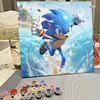 Pintura acrílica dibujos animados infantiles hecho a mano diy pintura al óleo digital pintura al óleo al por mayor verano graffiti decoración para colorear pintura para colgar