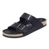 Moda Tamanho Grande Casal Cortiça Chinelos Novos Sandálias Sem Dedos Chinelos Fivela Sapatos de Praia Moda Sapatos Casuais