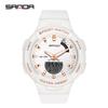 SANDA SANDA 6005 Nuevo Color Caramelo Deportivo Doble Pantalla Estudiantes Masculinos y Femeninos Personalizado Luminoso Calendario Semanal Reloj