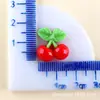 Acessórios de Resina DIY Cereja Materiais para Cola Cremosa DIY Presilhas de Cabelo Fruta Morango Infantil Acessórios para Capa de Celular
