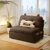 Sofá-Cama de Solteiro Estilo Creme Dobrável Telescópico Dupla Utilização Sala de Estar de Apartamento Pequeno Quarto de Aluguel Estudo Varanda Cama Multifuncional