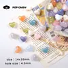 Nube de Niebla DIY Dos Tonos Alto Brillo Agujero Grande Cuentas para Ensartar Cuentas Crema Cuentas Corazón Cuadradas Cuentas Barril Macarrón Decoración para Llavero