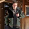 Nueva Chaqueta Acolchada de Algodón Punk de Invierno para Hombre 2024 Cárdigan Estampado Digital Moda Urbana Chaqueta Acolchada de Algodón con Capucha