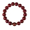 Pulsera de Arena Dorada Púrpura de Cinabrio Crudo Natural con Alto Contenido de Piedra Cruda, Pulsera de las Doce Deidades Guardianas del Zodiaco, Venta al por Mayor de Cuentas de la Fortuna