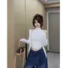 Conjunto de dos piezas de otoño para mujer: camiseta sin mangas estilo coreano 'hot girl' de cuello medio alto + cárdigan de manga larga ajustado ceñido a la cintura 26260-1