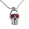 Colgante de calavera de diamante punk retro para hombre, colgante personalizado dominante de cruz transfronteriza europea y americana, accesorios de cabeza de fantasma al por mayor