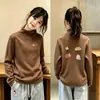 Camiseta de Manga Larga para Niños Otoño Invierno Niñas Capa Base Térmica de Forro Polar Estilo Coreano Cálido Top para Bebé Ropa Nueva para Niños