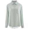Camisa Versátil de Manga Larga con Bolsillos en Capas 100% Lyocell para Mujer, Corte Ligeramente Holgado, Nueva Camisa de Verano para Mujer