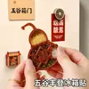 Imán para Refrigerador Cosecha Abundante Personalizado Decoración Creativa para Inauguración de Casa Estilo Nacional Cultural y Creativo Estilo Madera de Fortuna y Prosperidad