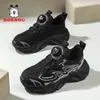 Sapatos Infantis Bobodou Malha Respirável Estilo Primavera e Outono para Crianças de Meia-Idade e Mais Velhas Sapatos de Malha de Outono Sapatos de Corrida para Meninos Tênis Esportivos Infantis