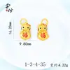 Accesorios DIY de Esmalte Dorado Arena de Larga Duración Sin Decoloración Colgante de Gato de la Suerte Hello Kitty Lindo de Dibujos Animados Materiales para Enhebrar con Agujero
