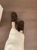 Sapatos Mary Jane Cinza Redondos com Fivela Dupla para Mulheres, Forrados com Lã, Versáteis, Que Aumentam a Altura, Sapatos de Algodão Quentes