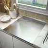 Tabla de Cortar de Acero Inoxidable, Tabla para Amasar, Tabla para Picar, Tabla de Cocina para Cortar, Tabla Grande de Doble Cara para el Hogar, Tabla para Amasar Masa