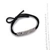 Nueva banda para el cabello con diamantes de imitación Super Flash de estilo europeo y americano, cola de caballo estilo Chanel de Corea del Sur, cuerda para el cabello de moda de alta elasticidad, banda de goma que combina con todo.