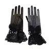 Guantes de encaje para niños transfronterizos, guantes cortos sin dedos, guantes para vestido de decoración de bodas, guantes de encaje de red de pesca para bodas al por mayor