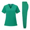 Ropa Médica Personalizada, Camisetas con Cuello en V Absorbentes de Sudor con Placas de Nombre Bordadas, Uniformes para Centros de Cuidado Postparto, Producción en Lotes Pequeños con Muestras Gratuitas