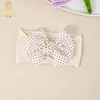 Accesorios para el cabello para niños estilo europeo y americano: Diademas de lazo de lunares que cubren la frente sin apretar la cabeza, diademas anchas para bebés y niños pequeños para proteger la fontanela