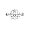 Anillo para pezón inglés de acero inoxidable 316L con forma de corazón de loto, estilo gótico, araña y serpiente, ideal para exportación, apto para Europa y Estados Unidos.