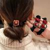Internet Popular Ano Novo Fortune Square Hair Ring Feminino Estilo Coreano All-match Rabo de Cavalo Bola Cabeça Borracha Tendão Este Ano Acessórios para Cabelo