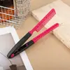 Pente Alisador Portátil para Cabelo, Pente Alisador Dobrável Multicor, Ferramenta Portátil de Styling para Viagem, Pente Alisador Suavizante de Cabelo
