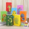 Serie de dinosaurios venta caliente 80g papel Kraft bolsa de dulces para fiesta de cumpleaños bolsa de comida bolsa de regalo bolsa de regalo con pegatinas