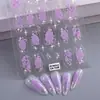 Adesivos para Unhas Francesas Coração Vazado 5D Em relevo Tridimensional Versátil Sonhador Coração Adesivos de Nail Art Acessórios Modelo Tj