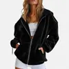 Amazon Transfronterizo Europa y América 2026 Terciopelo Dorado Otoño e Invierno Holgado Casual Cremallera Cárdigan Sudadera con Capucha Chaqueta Top