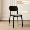 Silla de Plástico de Lujo Ligero Respaldo Silla Ocio Comercial Taburete Negro Comedor Restaurante Mesa y Sillas de Comedor Uso en el Hogar