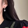 Pendientes de perlas dulces para mujer, elegantes, combinables con todo, de plata S925, accesorios de moda para las orejas.
