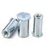 Tornillos remachables de acero al carbono plateados con zinc azul y blanco BSO-M5, agujero inferior 7.2, remache tuerca remachable de cabeza hexagonal plana para chapa metálica