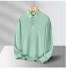 Polo de manga larga algodón peinado solapa Primavera y Otoño ropa de trabajo camisa cultural de grupo ropa de trabajo bordado personalizado estampado