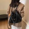 Bolsa feminina retrô de grande capacidade para deslocamento, nova moda 2025, bolsa transversal de ombro único, mochila casual leve